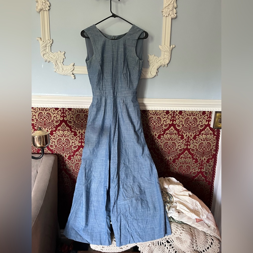 J. Crew 100% Cotton Chambray Denim Jumpsuit
